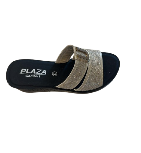 Platform Heel Glittery Rhinestone Slipper 04